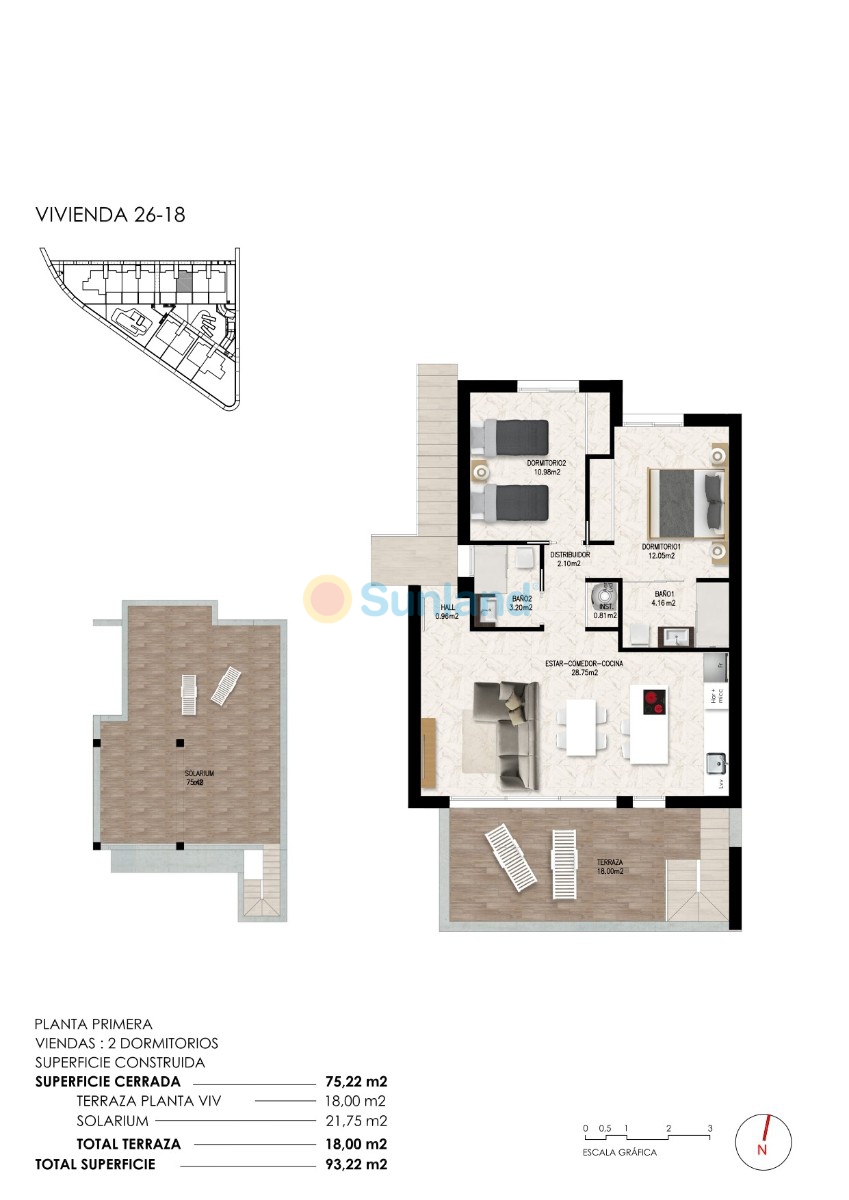 Ny bygg - Bungalow på översta våningen - Villamartin