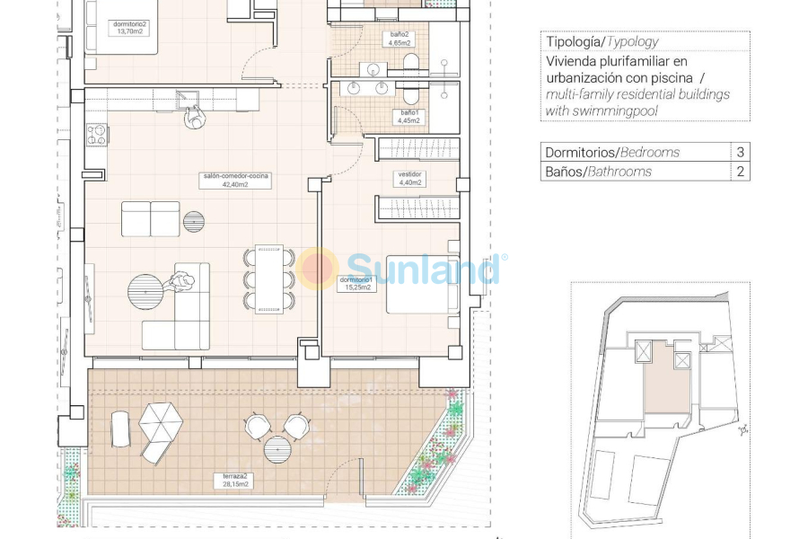 New Build - Ground floor apartment - Hondón de las Nieves - Pueblo