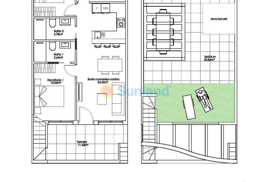 New Build - Top Floor Bungalow - Orihuela costa - Parque Ramon eugenio Escudero