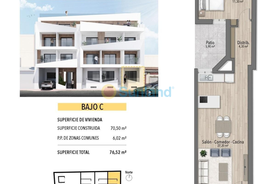 Ny bygg - Ground floor apartment - Torrevieja - Playa de El Cura