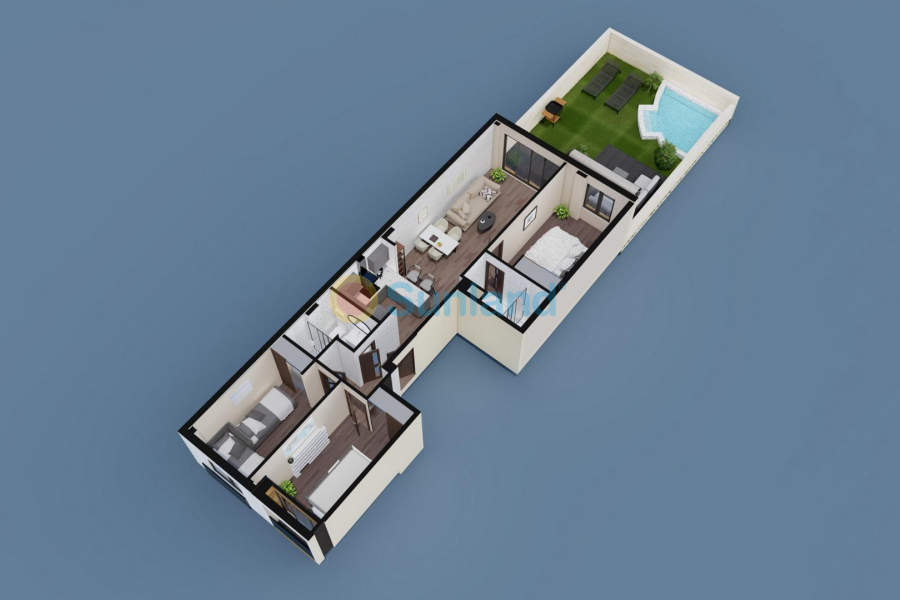 New Build - Ground floor apartment - Orihuela costa - pueblo