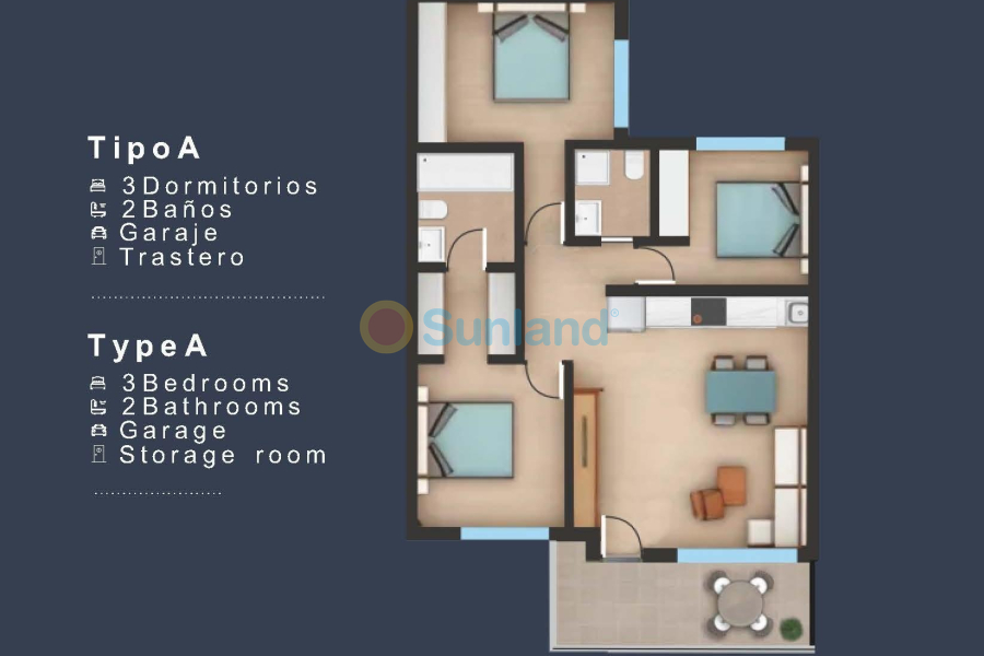 Ny bygg - Top Floor Bungalow - San Pedro del Pinatar - Los Pinos