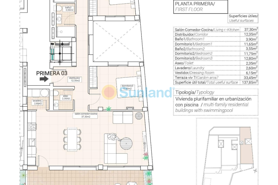 Ny bygg - Leilighet - Hondón de las Nieves - Pueblo