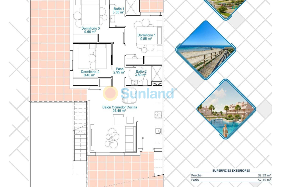 New Build - Ground Floor Bungalow - Orihuela costa - Lo Monte