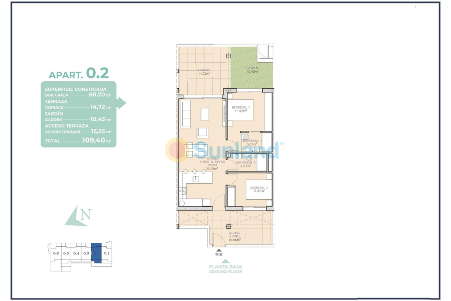 Nueva construcción  - Ground floor apartment - Los Alcázares - Serena Golf