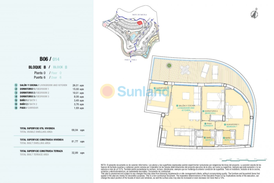 New Build - Ground floor apartment - Aguilas - Isla del fraile