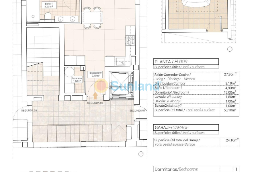 Ny bygg - Leilighet - Hondón de las Nieves - Pueblo