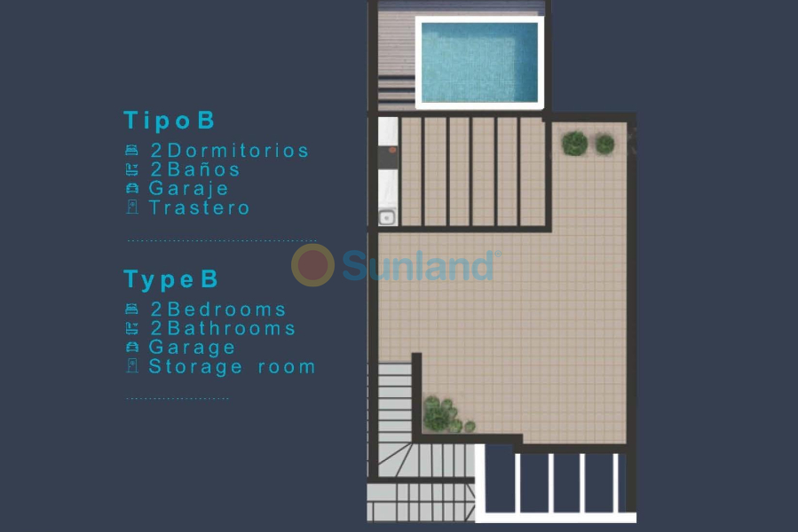 Ny bygg - Top Floor Bungalow - San Pedro del Pinatar - Los Pinos