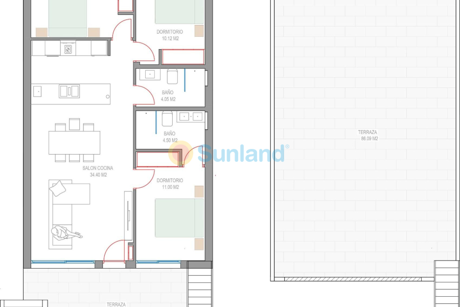 Ny bygg - Top Floor Bungalow - Pilar de la Horadada - Parque del Mediterraneo