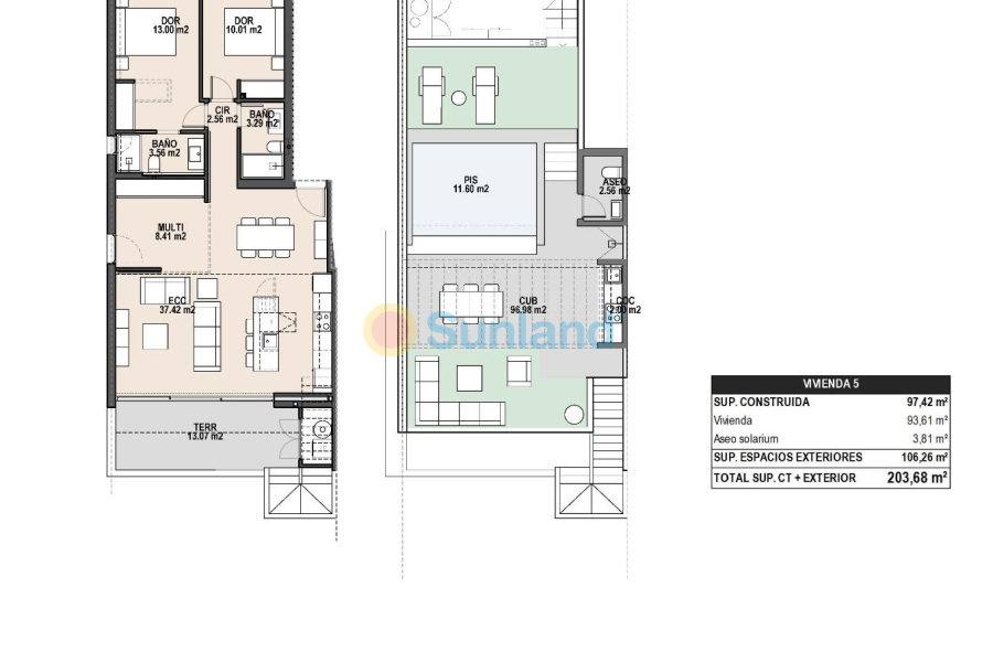 New Build - Top Floor Bungalow - Orihuela costa - parques de Andromeda