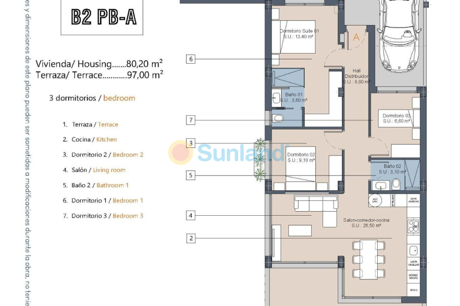 Nueva construcción  - Ground Floor Bungalow - Los Alcázares - Serena Golf
