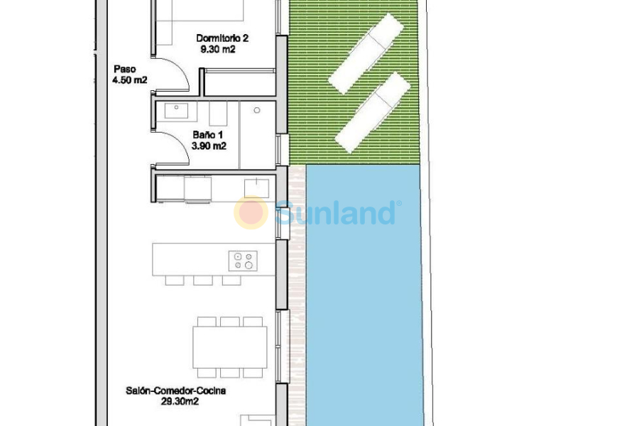 New Build - Top Floor Bungalow - Santiago de la Ribera - 