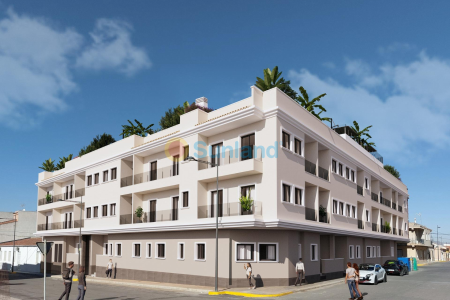 New Build - Ground floor apartment - Algorfa - Pueblo